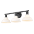 Golden Lighting Carver 3 Light 28" Wide Bathroom Vanity Light Matte Black
