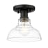 Golden Lighting Carver 8" Wide Semi-Flush Ceiling Fixture Matte Black