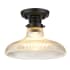Golden Lighting Clary 10" Wide Semi-Flush Ceiling Fixture Matte Black