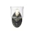 Golden Lighting Keating 10" Tall Bathroom Sconce Antique Black Iron