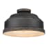 Golden Lighting Keating 3 Light 14" Wide Flush Mount Ceiling Fixture Antique Black Iron