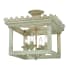 Golden Lighting Finley 4 Light 17" Wide Semi-Flush Ceiling Fixture Vintage Sage