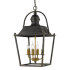 Golden Lighting Christoff 4 Light 15" Wide Taper Candle Pendant Antique Black Iron