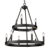 Golden Lighting Alastair 9 Light 24" Wide Taper Candle Chandelier Matte Black