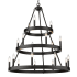 Golden Lighting Alastair 18 Light 32" Wide Taper Candle Chandelier Matte Black