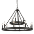 Golden Lighting Alastair 12 Light 32" Wide Taper Candle Chandelier Matte Black
