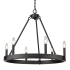 Golden Lighting Alastair 6 Light 24" Wide Taper Candle Chandelier Matte Black