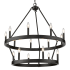 Golden Lighting Alastair 15 Light 32" Wide Taper Candle Chandelier Matte Black