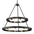 Golden Lighting Castile 15 Light 32" Wide Ring Chandelier Matte Black