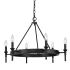 Golden Lighting Edinburgh 6 Light 27" Wide Taper Candle Chandelier Matte Black