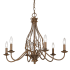 Golden Lighting Antoinette 6 Light 28" Wide Taper Candle Chandelier Burnished Chestnut