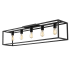 Golden Lighting Wesson 5 Light 41" Wide Flush Mount Linear Ceiling Fixture Matte Black