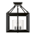Golden Lighting Smyth 3 Light 12" Wide Semi-Flush Ceiling Fixture Matte Black