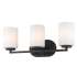 Golden Lighting Manhattan 3 Light 20" Wide Bathroom Vanity Light Matte Black