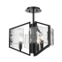 Golden Lighting Varsha 3 Light 17" Wide Semi-Flush Ceiling Fixture Matte Black