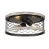 Golden Lighting Bailey 2 Light 11" Wide Flush Mount Drum Ceiling Fixture Matte Black / Chicken Wire