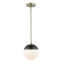 Golden Lighting Dixon Single Light 8" Wide Mini Pendant Aged Brass