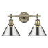 Golden Lighting Orwell 2 Light 18" Wide Vanity Light Aged Brass / Chrome