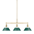 Brushed Champagne Bronze / Pine Green Shades