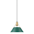 Golden Lighting Orwell 10" Wide Mini Pendant Brushed Champagne Bronze / Pine Green Shades