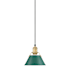 Golden Lighting Orwell 8" Wide Mini Pendant Brushed Champagne Bronze / Pine Green Shades
