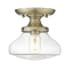 Golden Lighting Nash 8" Wide Semi-Flush Ceiling Fixture Aged Brass