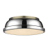 Golden Lighting Duncan 14" Wide Flush Mount Ceiling Fixture Aged Brass / Chrome