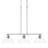 Golden Lighting Duncan 3 Light 40" Wide Linear Pendant Chrome / Clear