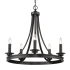 Golden Lighting Saldano 5 Light 28" Wide Taper Candle Chandelier Matte Black
