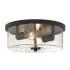 Golden Lighting Rayne 2 Light 13" Wide Flush Mount Drum Ceiling Fixture Matte Black