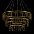 Golden Lighting Lucerna 32" Wide Ring Chandelier Stainless Steel Gold
