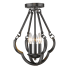 Golden Lighting Saxon 3 Light 12-1/2" Wide Semi Flush Ceiling Fixture Aged Bronze