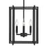 Golden Lighting Tribeca 4 Light 12" Wide Taper Candle Pendant Black / Black