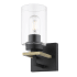 Golden Lighting Tribeca Single Light 10" Tall Bathroom Sconce Black / Aged Brass