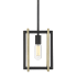 Golden Lighting Tribeca Single Light 7" Wide Mini Pendant Black / Aged Brass