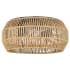 Golden Lighting Marlee 2 Light 14" Wide Flush Mount Drum Ceiling Fixture with a Natural Raphia Rope Shade Matte Black / Natural Raphia