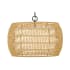 Golden Lighting Everly 4 Light 19" Wide Drum Chandelier Matte Black / Natural Rattan