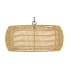 Golden Lighting Everly 6 Light 27" Wide Drum Chandelier Matte Black / Natural Rattan
