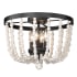 Golden Lighting Tabitha 4 Light 16" Wide Flush Mount Ceiling Fixture Matte Black