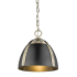 Golden Lighting Aldrich 10" Wide Pendant Aged Brass / Matte Black