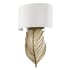 Golden Lighting Cay 2 Light 17" Tall Wall Sconce with Ivory Linen Shade Vintage Fired Gold