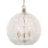 Golden Lighting Florence 3 Light 19" Wide Cage Pendant Brushed Champagne Bronze / Bleached White Raphia