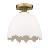 Golden Lighting Brinkley 10" Wide Semi-Flush Ceiling Fixture Brushed Champagne Bronze