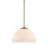 Golden Lighting Dorinda 13" Wide Pendant Brushed Champagne Bronze / Opal Glass