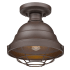 Golden Lighting Bartlett 9" Wide Outdoor Semi-Flush Ceiling Fixture Textured Bronze (UV)