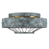 Golden Lighting Ferris 2 Light 14" Wide Semi-Flush Ceiling Fixture Blue Verde Patina