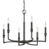 Golden Lighting Ellyn 6 Light 27" Wide Taper Candle Chandelier Matte Black