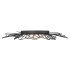 Golden Lighting Yasmin 24" Wide LED Flush Mount Ceiling Fixture with a Frosted Glass Shade Natural Black