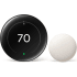 Google Nest Learning Thermostat (4th Gen) with Temperature Sensor (2nd Gen) Obsidian