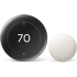 Google Nest Learning Thermostat (4th Gen) with Temperature Sensor (2nd Gen) - Pro Version Silver